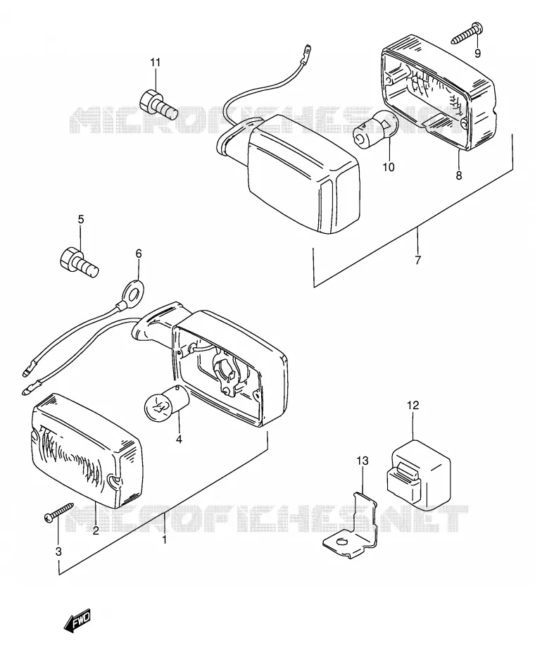 CLIGNOTANTS (P9) Suzuki MOTO 100 AP 1997  AX100V(E94)