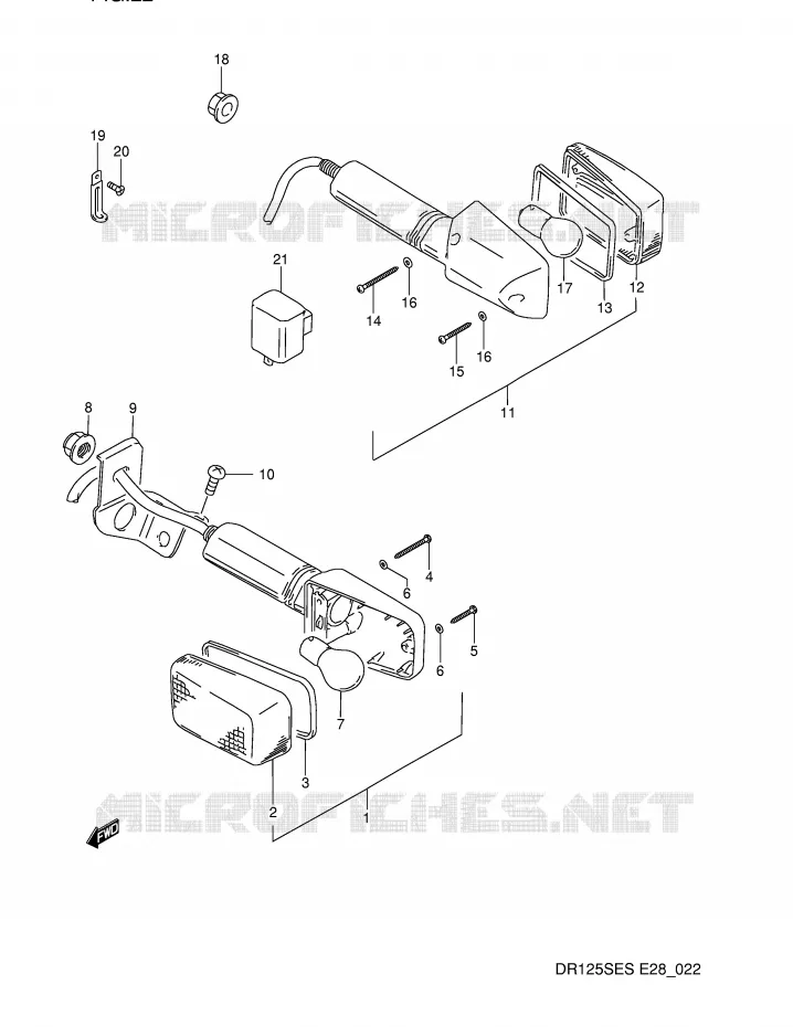 CLIGNOTANTS Suzuki MOTO 125 DR 1995  DR125SES(E28)