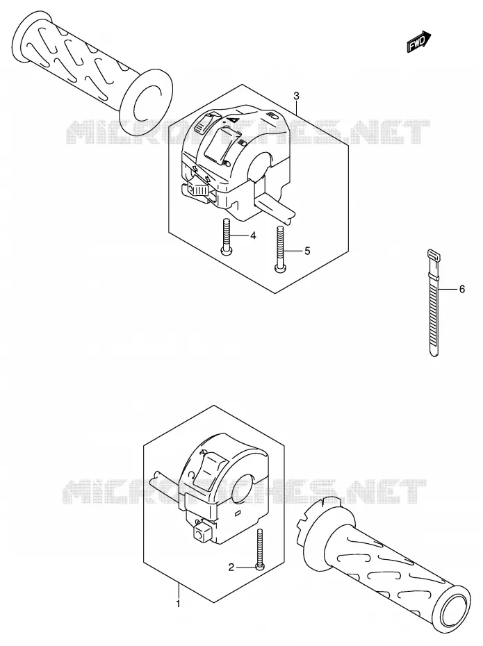 COMMODOS (MODELE K5/K6) Suzuki MOTO 1000 V-STROM 2006  DL1000K6(E2)