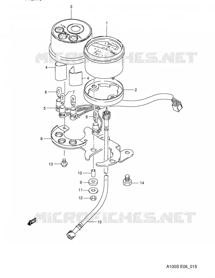 COMPTEUR (E6) Suzuki MOTO 100 A100 1994  A100R(E6)