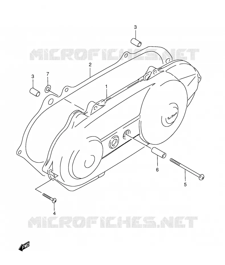 COUVERCLE DE CARTER GAUCHE Suzuki SCOOTER 50 AE 1996  AE50T(E1)