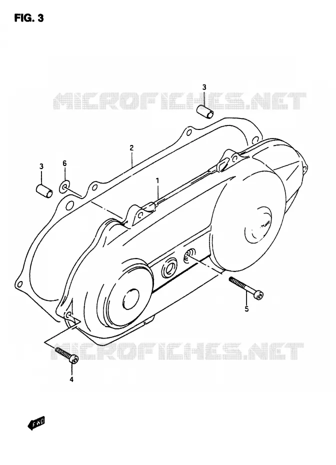 COUVERCLE DE CARTER GAUCHE Suzuki SCOOTER 50 AP 2007  AP507(T/7/V)