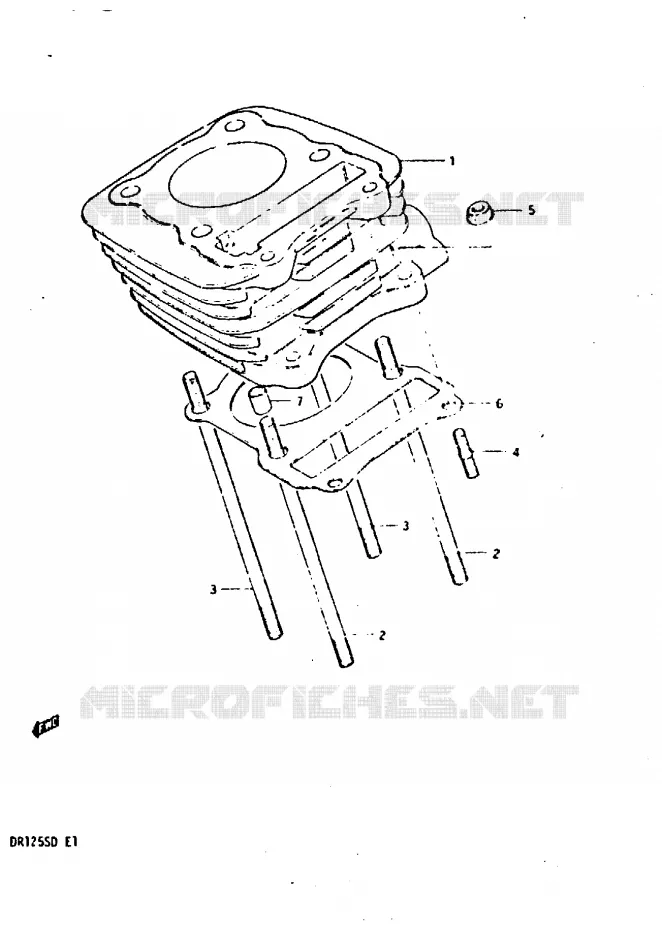 CYLINDRE Suzuki MOTO 125 DR 1983  DR125SD(Z/D)