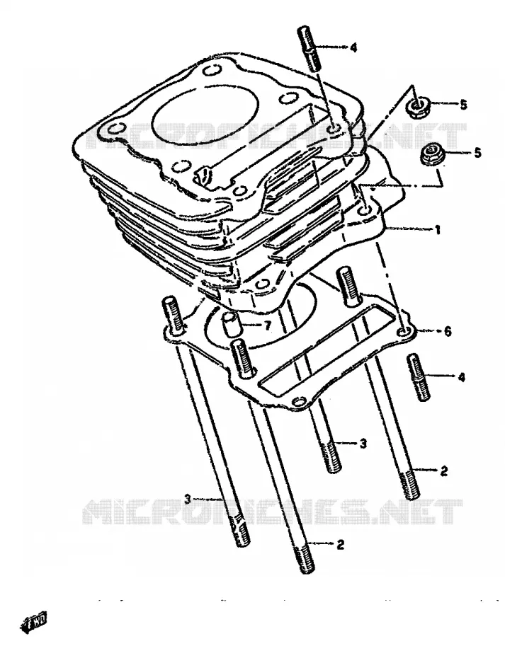 CYLINDRE Suzuki MOTO 125 DR 1988  DR125SJ(F/H/J)