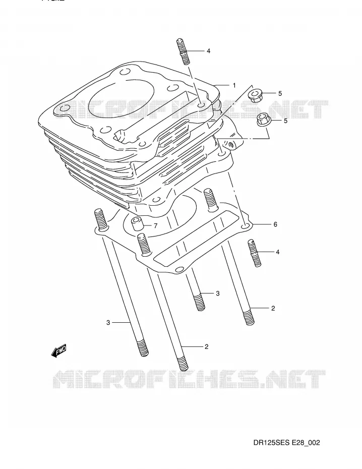 CYLINDRE Suzuki MOTO 125 DR 1995  DR125SES(E28)