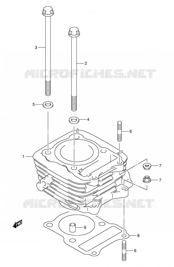 CYLINDRE Suzuki MOTO 125 DR-Z 2006  DR-Z125LK6(E3/E28)