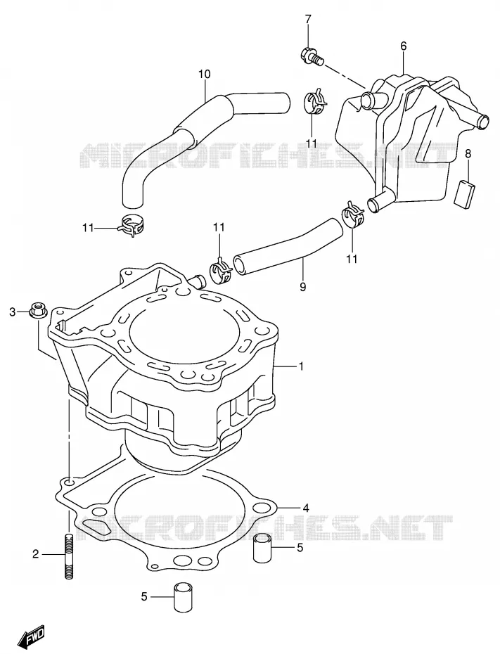 CYLINDRE Suzuki MOTO 400 DR-Z 2002  DR-Z400SK2(E3/E28)