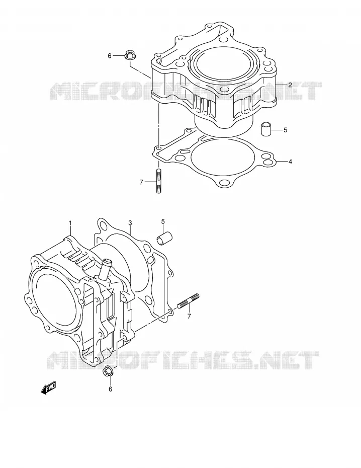 CYLINDRE Suzuki MOTO 650 V-STROM 2006  DL650K6(E2)