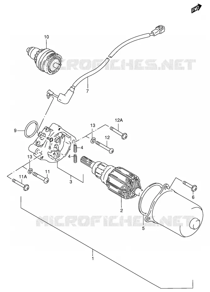 DEMARREUR Suzuki SCOOTER 100 ADDRESS 1997  AG100V(E71)
