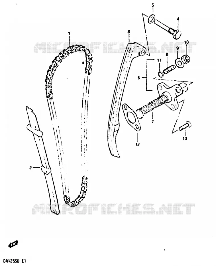 DISTRIBUTION Suzuki MOTO 125 DR 1983  DR125SD(Z/D)