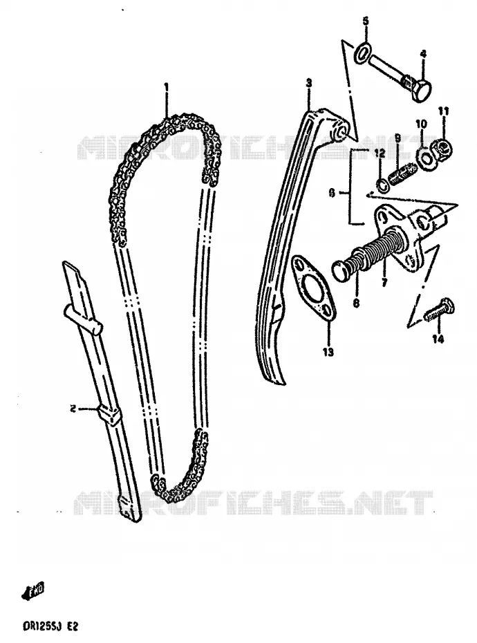 DISTRIBUTION Suzuki MOTO 125 DR 1985  DR125SF(F/H/J)