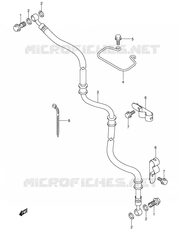 DURITE DE FREIN AVANT (MODELE K3) Suzuki SCOOTER 250 BURGMAN 2004  AN250K4(E2)