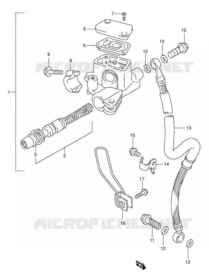 DURITE DE FREIN AVANT Suzuki SCOOTER 125 BURGMAN 1997  AN125V(E2)