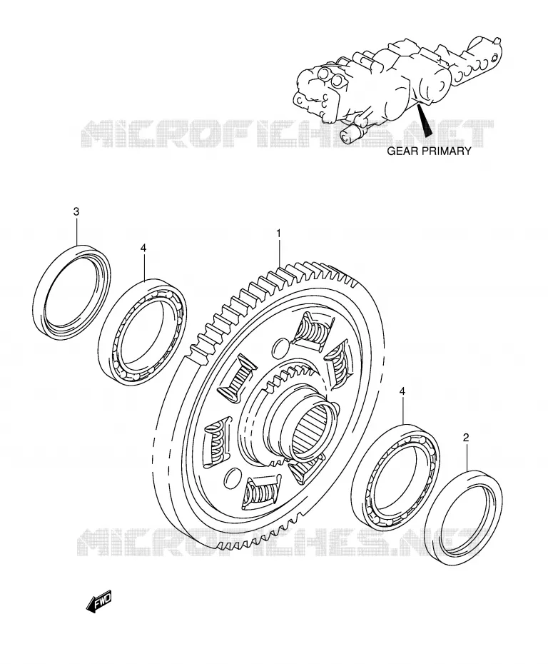 EMBRAYAGE PRIMAIRE Suzuki SCOOTER 650 BURGMAN 2004  AN650K4(E2)