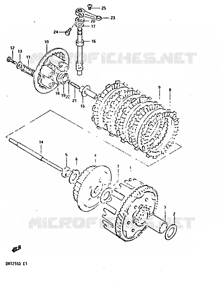 EMBRAYAGE Suzuki MOTO 125 DR 1983  DR125SD(Z/D)