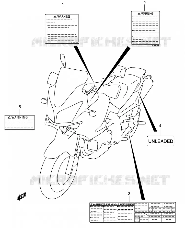 ETIQUETTE Suzuki MOTO 1000 V-STROM 2003  DL1000K3(E2)