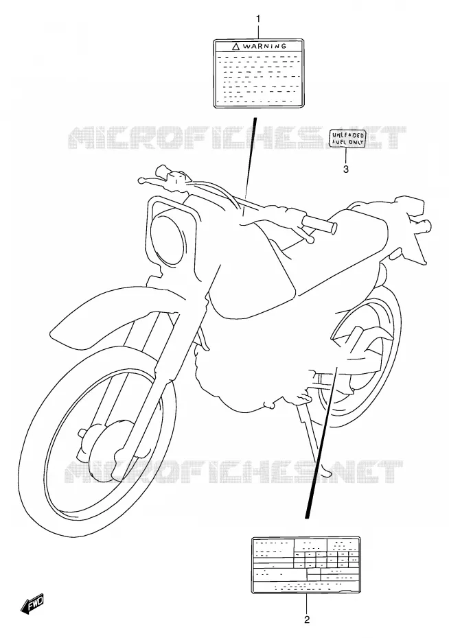 ETIQUETTE Suzuki MOTO 200 DF 1998  DF200EW