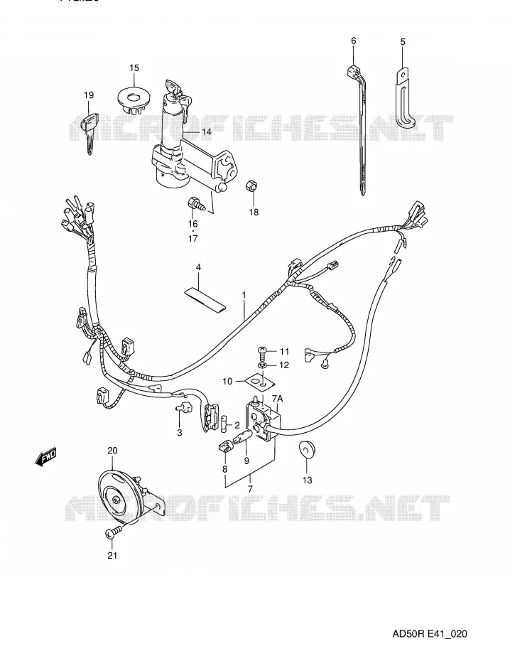 FAISCEAU ELECTRIQUE Suzuki SCOOTER 50 AD 1991  AD50M(E41)