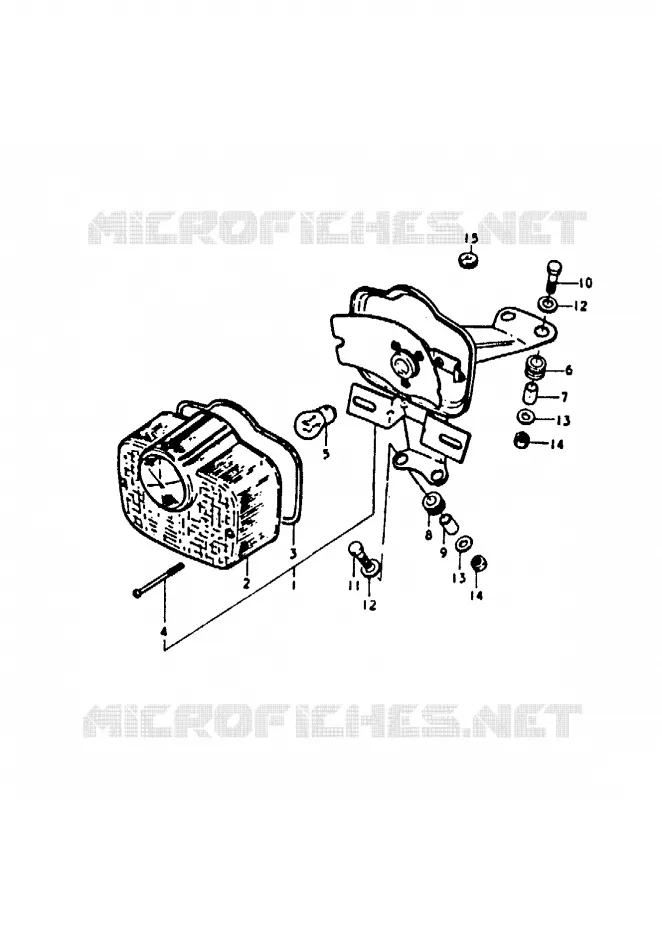FEU ARRIERE (A100M,N) Suzuki MOTO 100 A100 1990  A100L(K/L/M/N/4)