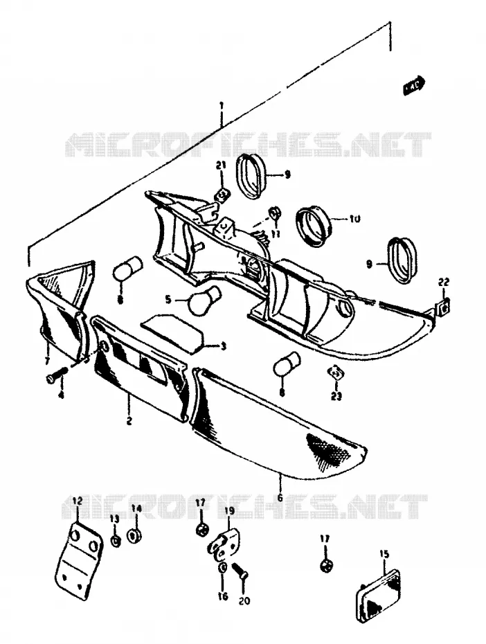 FEU ARRIERE Suzuki SCOOTER 50 ADDRESS 1994  AH50GR(N/R)