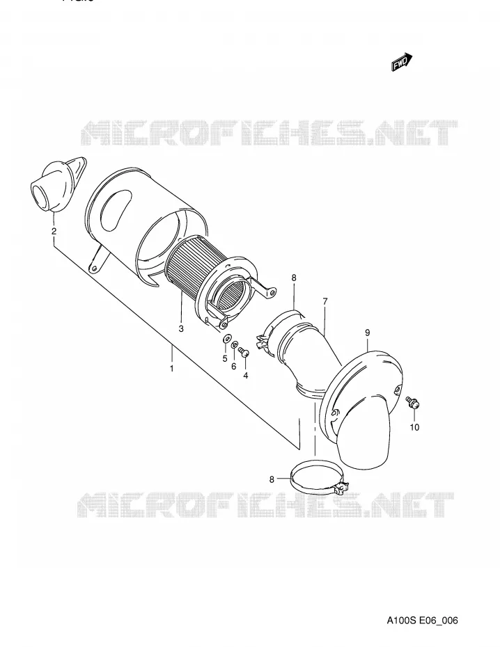 FILTRE A AIR Suzuki MOTO 100 A100 1995  A100S(E6)