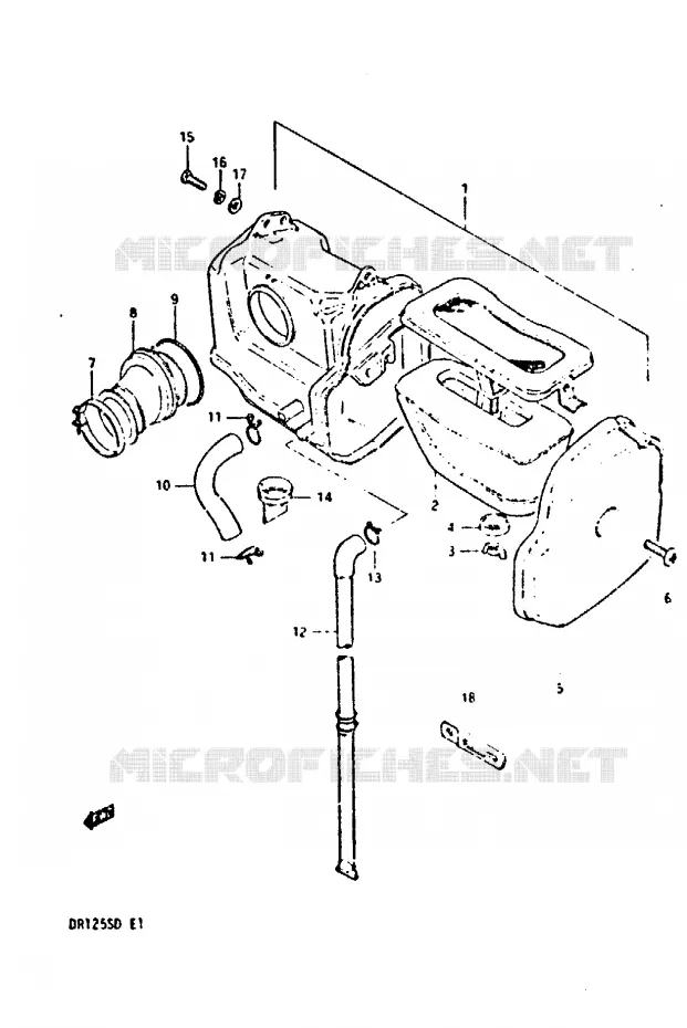 FILTRE A AIR Suzuki MOTO 125 DR 1982  DR125SZ(Z/D)