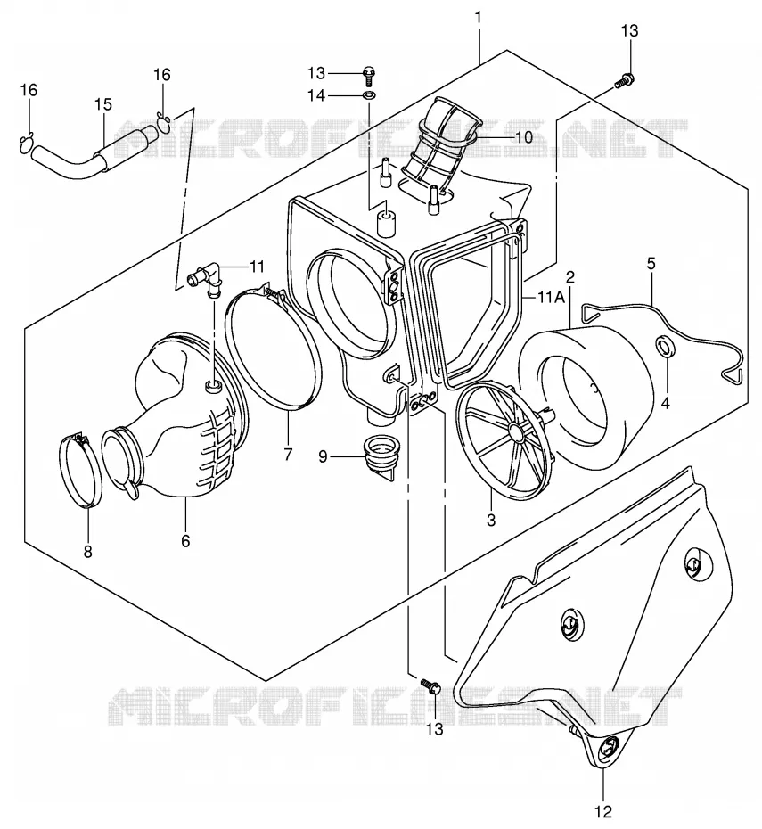 FILTRE A AIR Suzuki MOTO 400 DR-Z 2002  DR-Z400SK2(E3/E28)