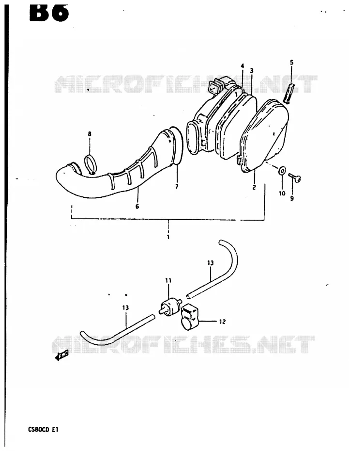 FILTRE A AIR Suzuki SCOOTER 80 CS 1983  CS80CD