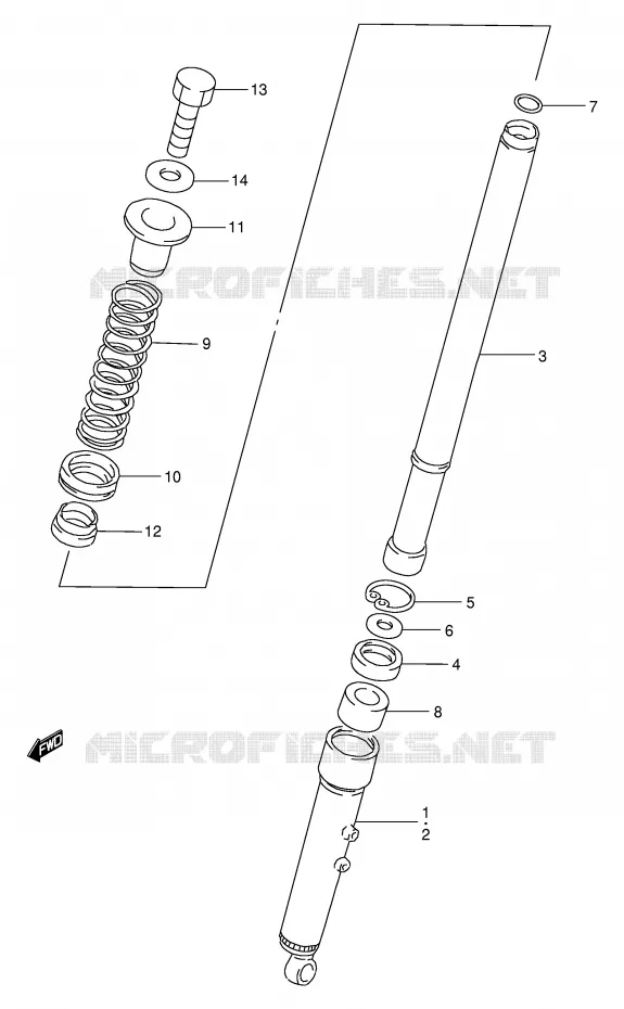 FOURCHE Suzuki MOTO 100 AP 1996  AX100T(E94)