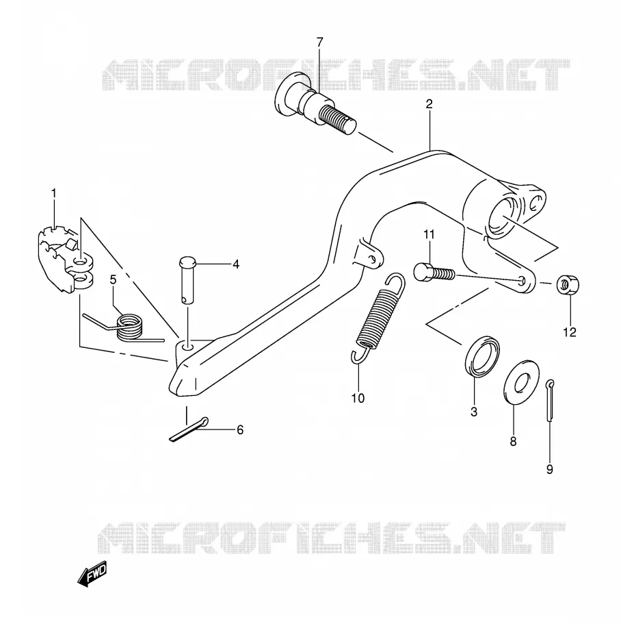 FREIN ARRIERE (E24) Suzuki MOTO 400 DR-Z 2007  DR-Z400EK7(E1)