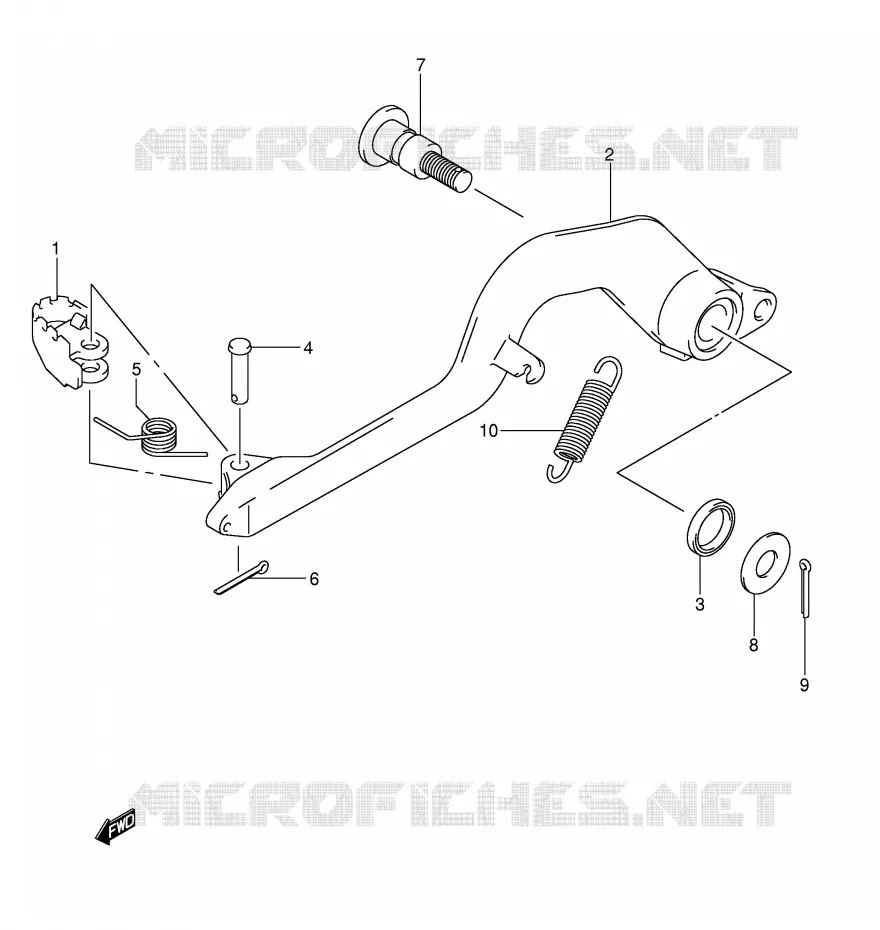 FREIN ARRIERE (SANS E24) Suzuki MOTO 400 DR-Z 2009  DR-Z400EK9(E1)