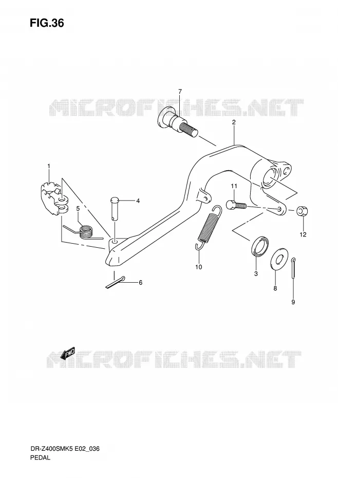 FREIN ARRIERE Suzuki MOTO 400 DR-Z 2006  DR-Z400SMUK6(E2)