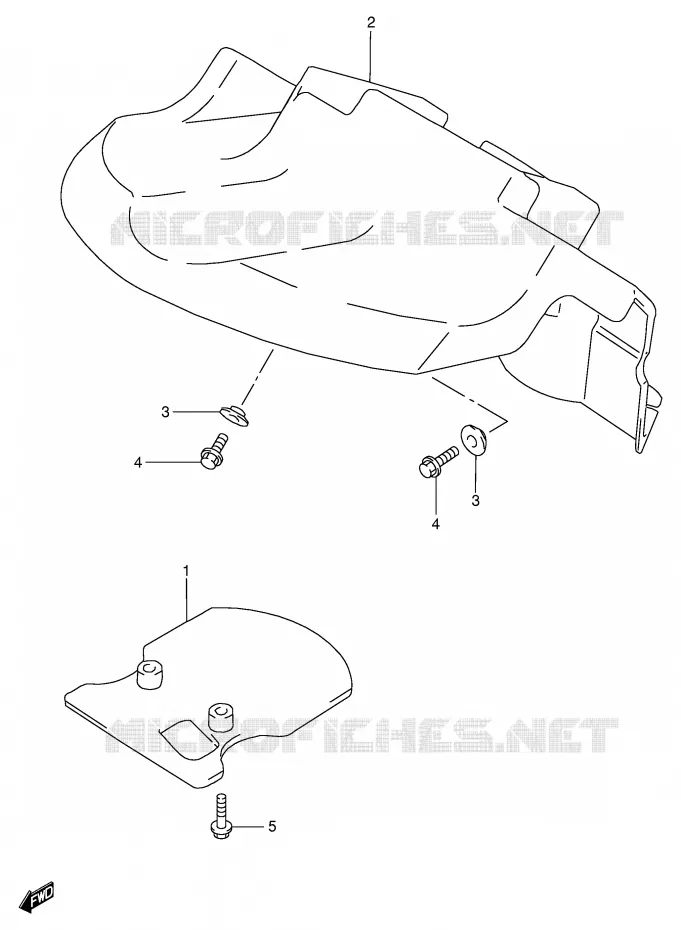 GARDE BOUE AVANT Suzuki SCOOTER 100 ADDRESS 1999  AG100X(E71)