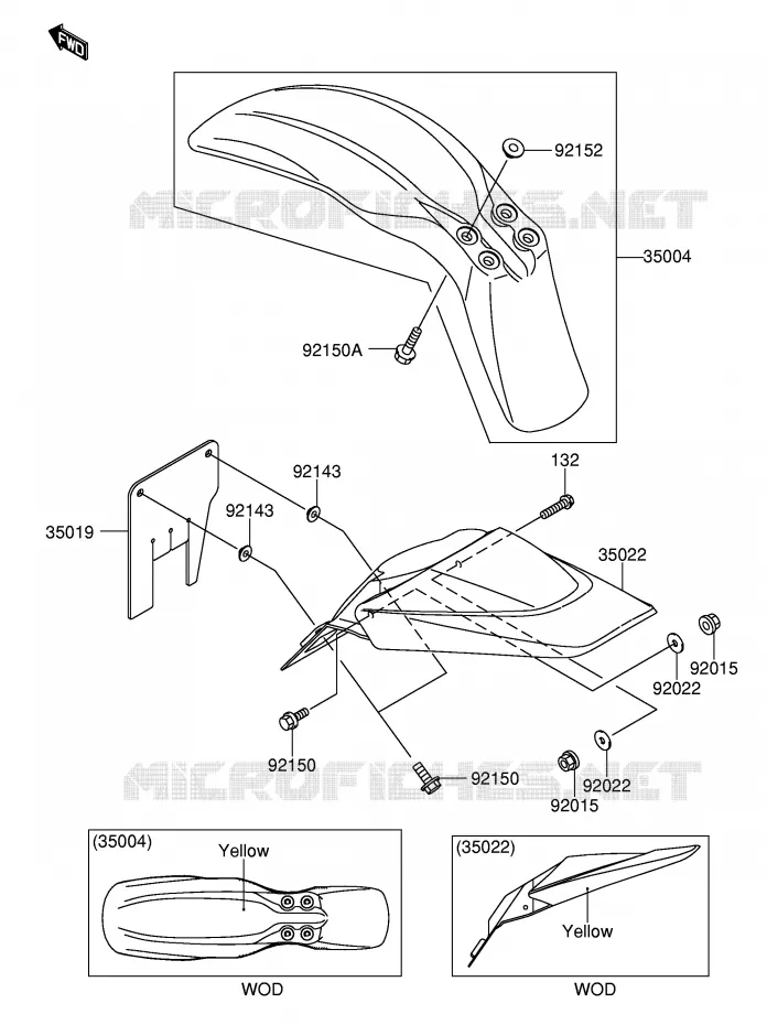 GARDE BOUE Suzuki MOTO 110 DR-Z 2004  DR-Z110K4(E21)