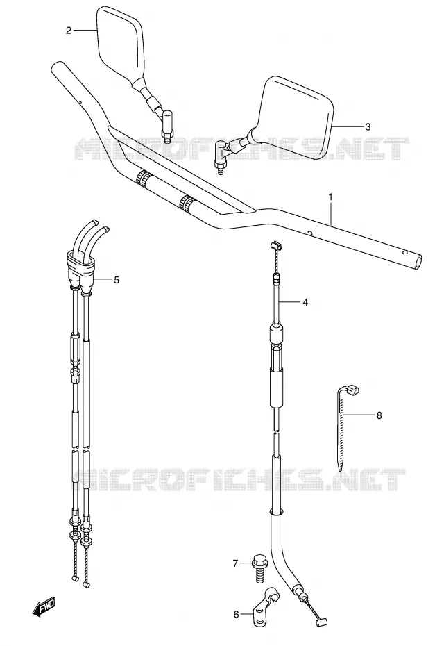 GUIDON (E24) Suzuki MOTO 400 DR-Z 2006  DR-Z400EK6(E1)