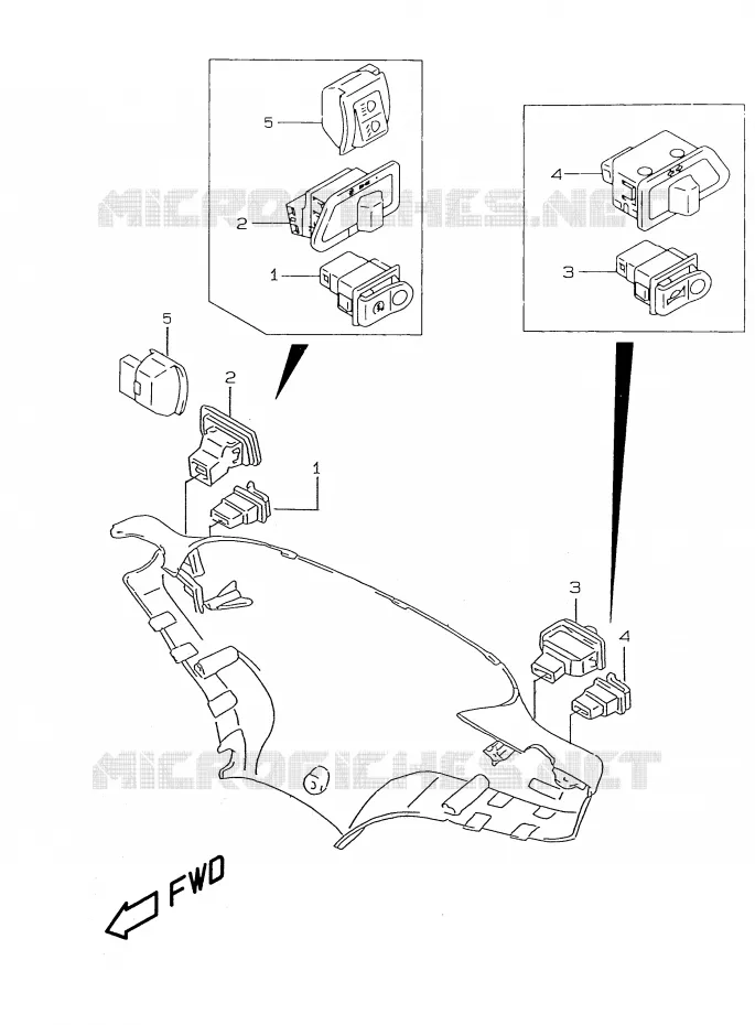 INTERRUPTEURS Suzuki SCOOTER 50 KATANA 2000  AY50WY(V/W/X/Y)