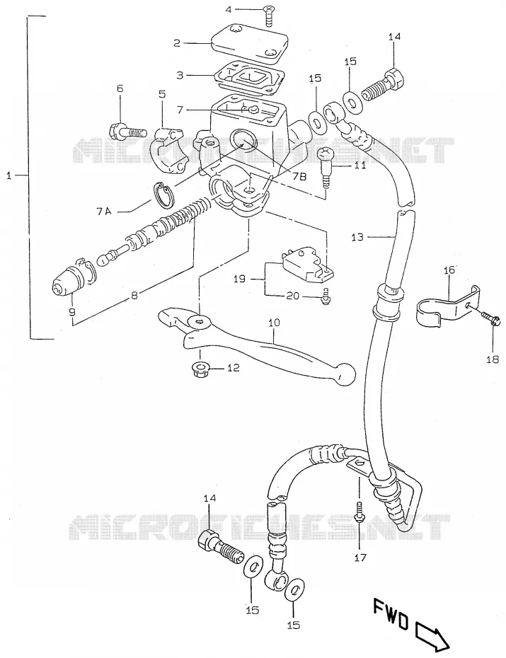 MAITRE CYLINDRE AVANT (MAGURA) Suzuki SCOOTER 50 KATANA 2000  AY50WRY(V/W/X/Y)