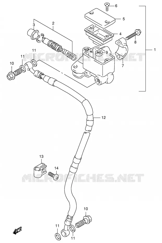 MAITRE CYLINDRE AVANT Suzuki MOTO 125 DF 2000  DF125EY(E4)