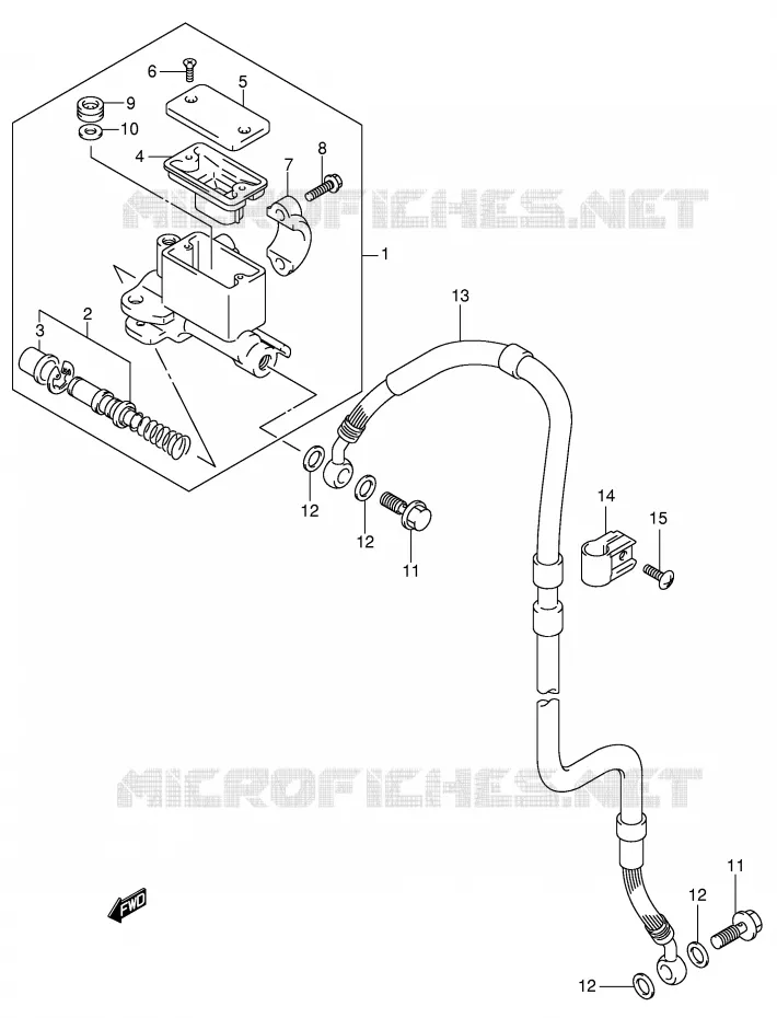 MAITRE CYLINDRE AVANT Suzuki MOTO 400 DR-Z 2001  DR-Z400SK1(E2)