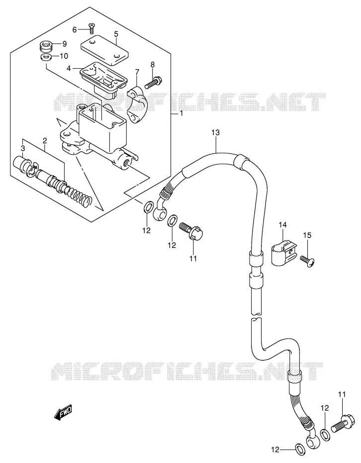 MAITRE CYLINDRE AVANT Suzuki MOTO 400 DR-Z 2003  DR-Z400SK3(E3/E28)