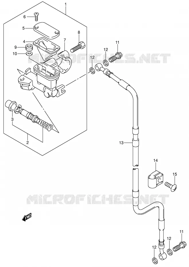 MAITRE CYLINDRE AVANT (VOIR NOTE) Suzuki MOTO 400 DR-Z 2004  DR-Z400EK4(E1)