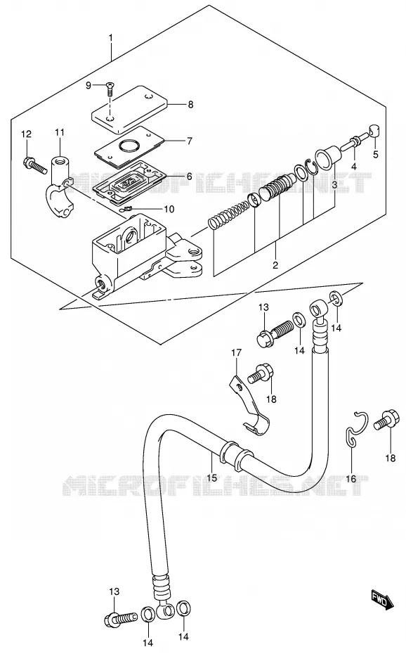MAITRE CYLINDRE D'EMBRAYAGE Suzuki MOTO 1000 V-STROM 2006  DL1000K6(E2)