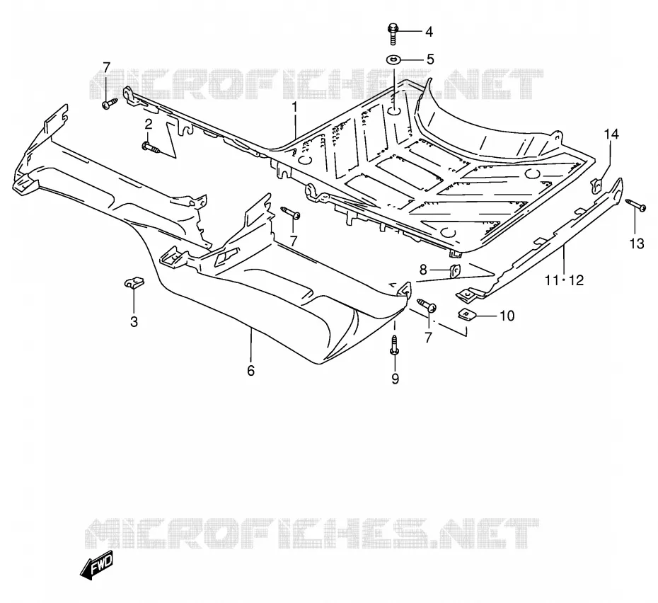 MARCHE PIEDS (MODELE V/X/Y) Suzuki SCOOTER 100 ADDRESS 2000  AG100Y(E71)