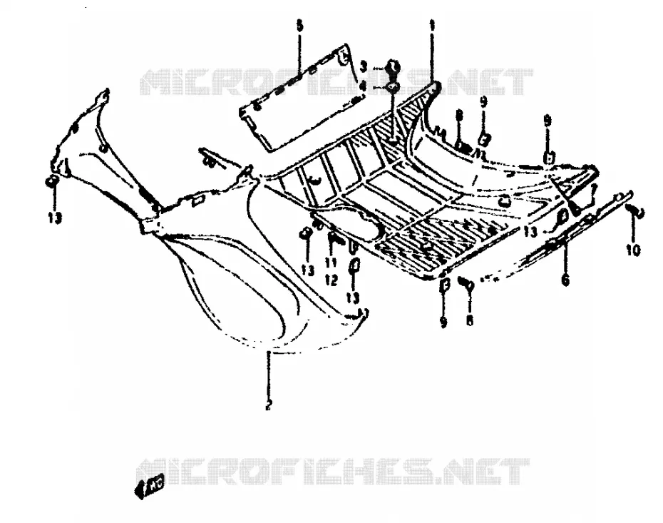 MARCHE PIEDS Suzuki SCOOTER 50 ADDRESS 1994  AH50GR(N/R)