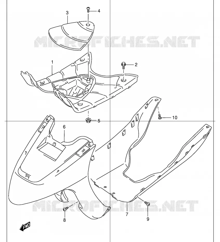 MARCHE PIEDS Suzuki SCOOTER 50 AZ 1999  AZ50X(E71)