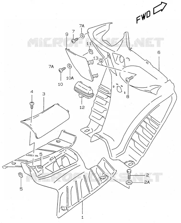 MARCHE PIEDS Suzuki SCOOTER 50 KATANA 2000  AY50WRY(V/W/X/Y)