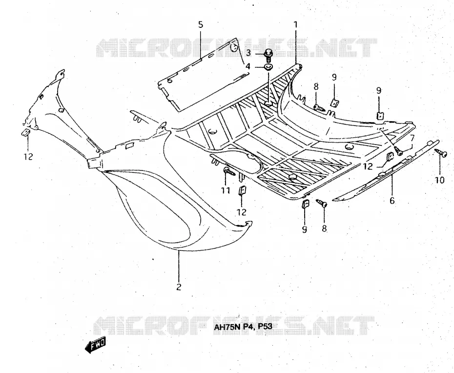 MARCHE PIEDS Suzuki SCOOTER 75 ADDRESS 1992  AH75N