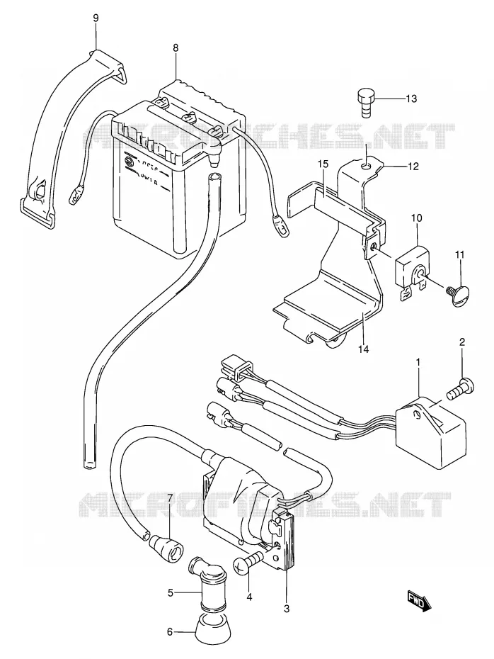 PARTIE ELECTRIQUE (P36) Suzuki MOTO 100 AP 1996  AX100T(E94)