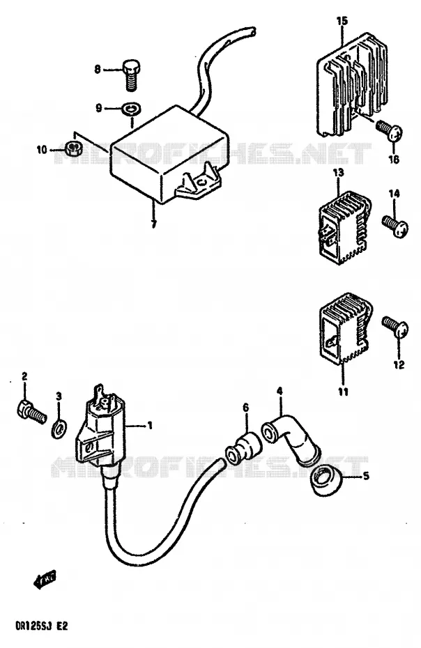PARTIE ELECTRIQUE Suzuki MOTO 125 DR 1985  DR125SF(F/H/J)