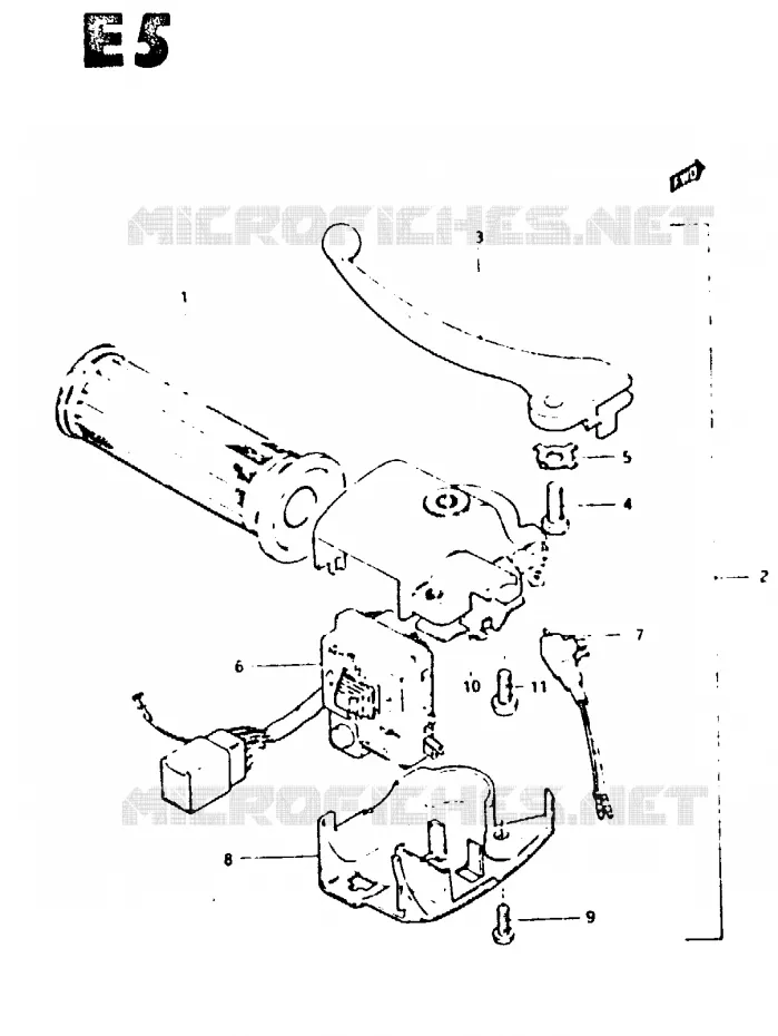 POIGNEE DE FREIN ARRIERE (MODELE Z) Suzuki SCOOTER 50 CS 1982  CS50DZ(Z/D)
